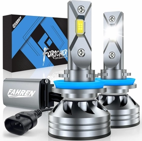 FAHREN H11/H9/H8 Light Bulb, 32000LM Super Brighter, 6500K Cool White H11 Off Road Light or Fog Light Bulbs, CANbus Ready, Pack of 2