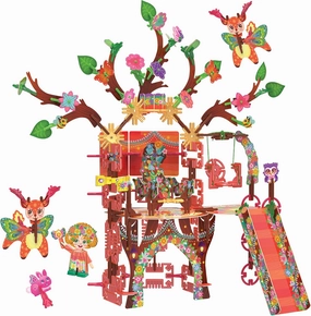 Fairy Treehouse | Build-Your-Own Magical Forest Play Set, Kids 3D Puzzle Toy - STEM Girl Toys Ages 6-7 and Up