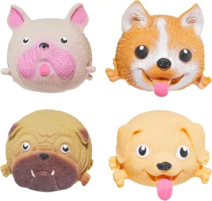 Farm Fresh Skwishy Pups – 4 Pack of Dog Squishy Balls – Soft & Squeezable Sensory Fidget Toy – Includes Pug, French Bulldog, Corgi & Labrador