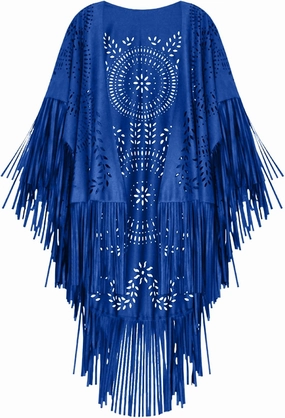 Faux Suede Fringe Lace Shawls and Wraps with Tassel for Women Evening Dresses Western Triangle Stoles Cover Up Wrap