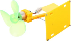 FAVOMOTO Wind Turbine DIY Set Educational Plaything Science Experiment Wind Fan Generator Mini Motor
