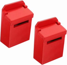 FAVOMOTO 4sets Mini Mailbox Figurine Wooden Dollhouse Decor for Imagination and Creativity Tiny Mailbox Models for Play and Miniature House Accessories 2pcs*4
