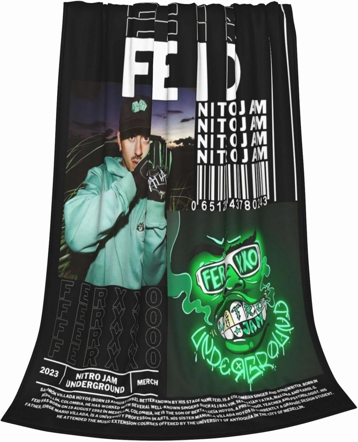 Feidss Musics Ferxxos Fleece Throw Blanket Flannel Air Conditioning Quilt for Couch Camping Travel 40"x30"