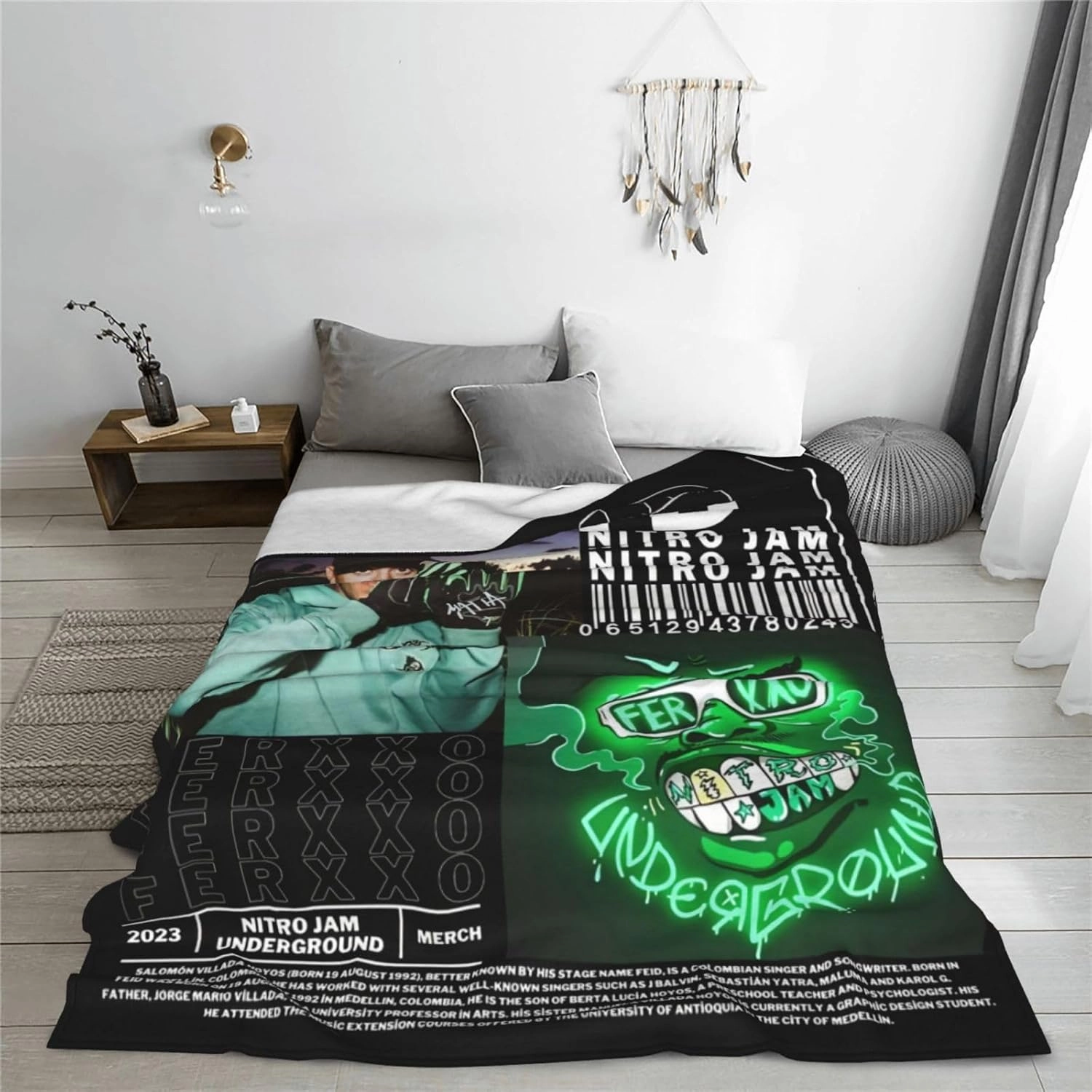 Feidss Musics Ferxxos Fleece Throw Blanket Flannel Air Conditioning Quilt for Couch Camping Travel 40"x30"