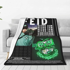 Feidss Musics Ferxxos Fleece Throw Blanket Flannel Air Conditioning Quilt for Couch Camping Travel 40"x30"