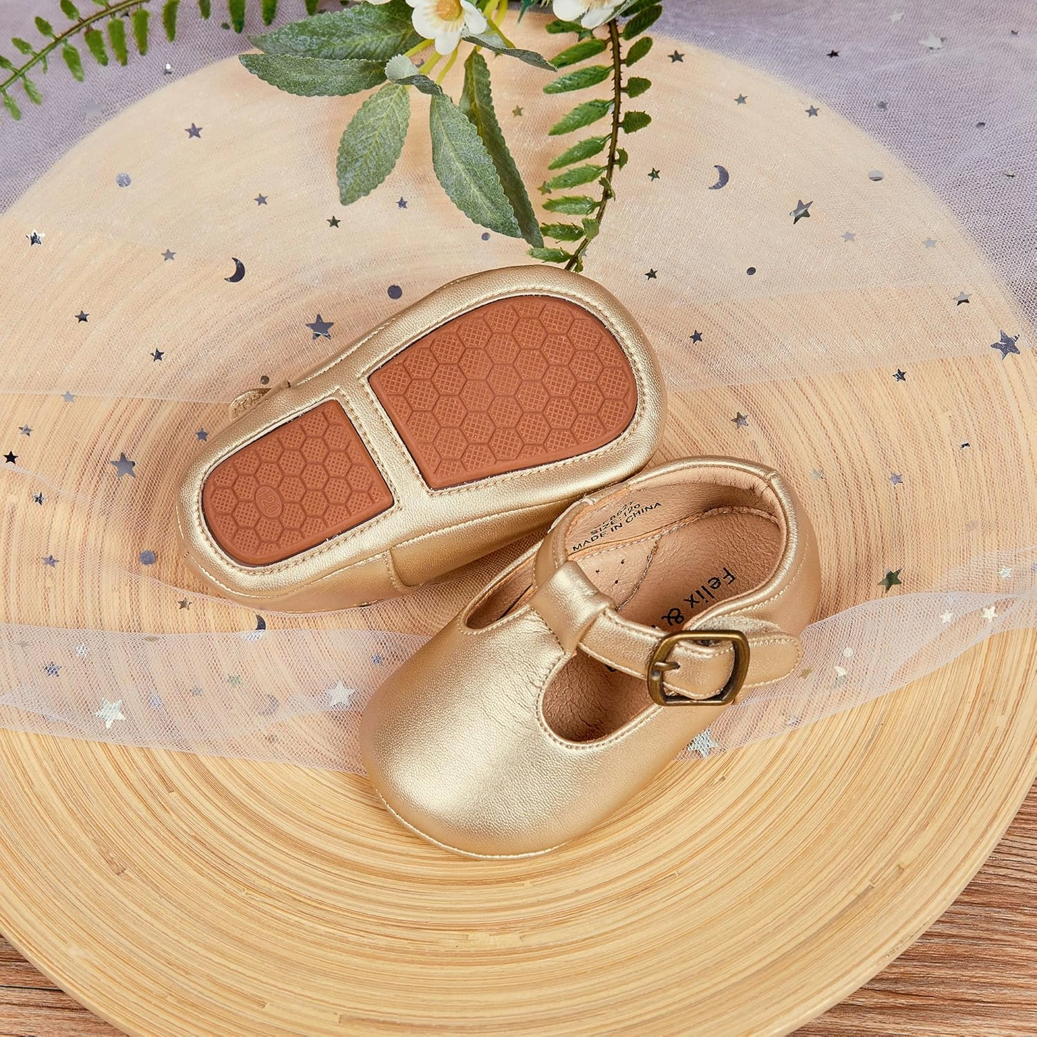 Felix & Flora Soft Sole Baby Shoes - Infant Baby Walking Shoes Moccasinss Rubber Sole Crib Shoes
