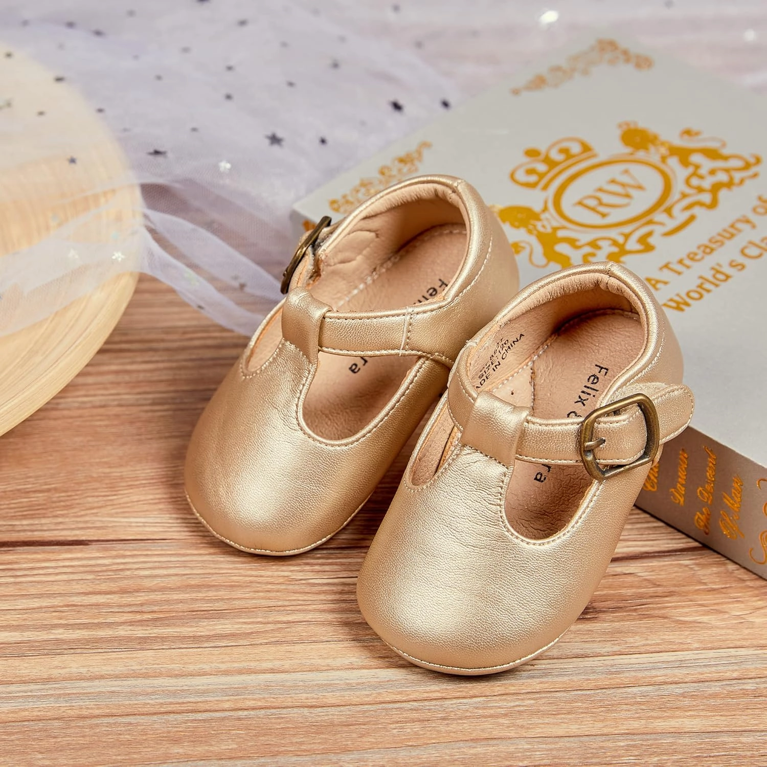 Felix & Flora Soft Sole Baby Shoes - Infant Baby Walking Shoes Moccasinss Rubber Sole Crib Shoes