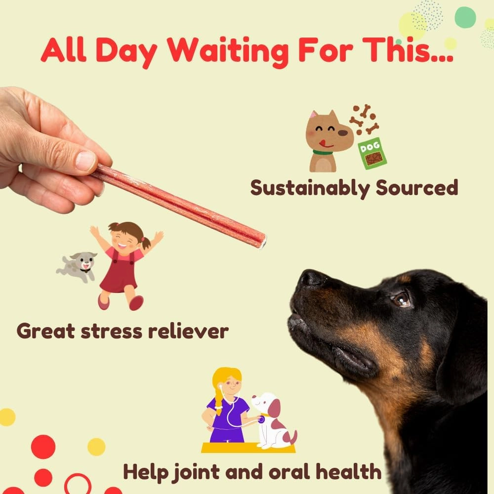 Fetch & Fun BULLYSTICKS - 6 Inch Bully Sticks (Thin - 25 Count) Bully Sticks for Small Dogs