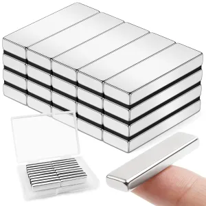 FINDMAG 20Pcs Strong Neodymium Magnet Bar, Heavy Duty Rare Earth Magnets, Rectangular Magnetic Bar, Small Powerful Magnets for Crafts Kitchen DIY Tool Storage Science Office – 40x10x5mm