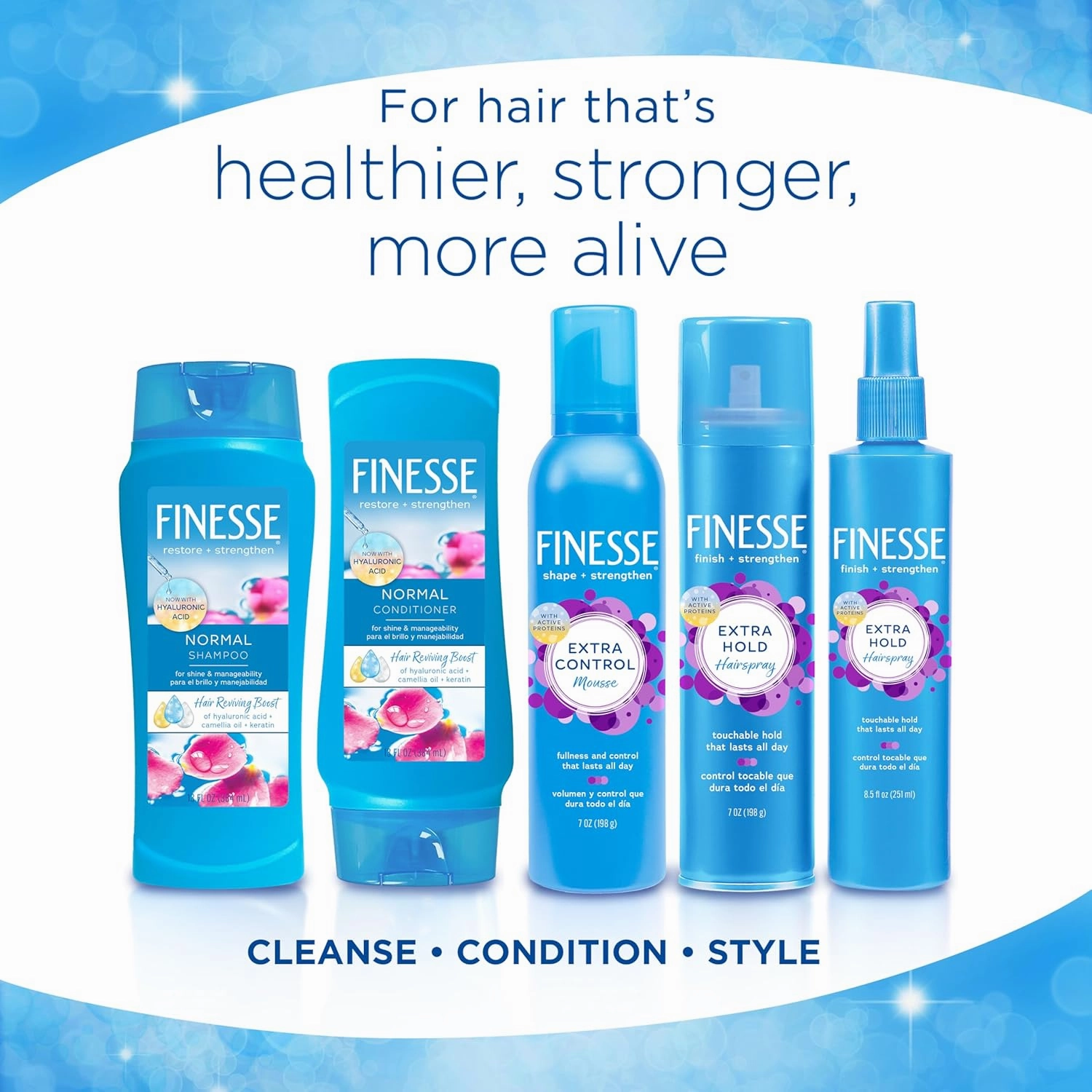 FINESSE Restore   Strengthen Normal Conditioner, 13 oz (Pack of 6), Enhance Hair's Shine & Manageability