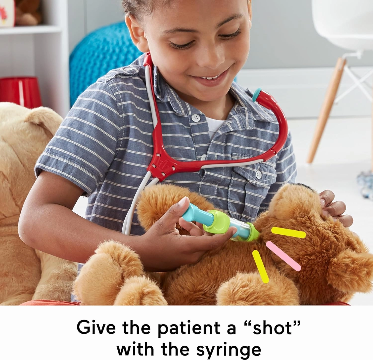 Fisher-Price Doctor Playset Medical Kit 7-Piece Toy for Dress Up and Preschool Pretend Play Ages 3  Years
