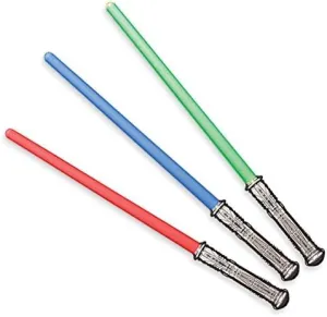 FlashingBlinkyLights LED Light Up Saber Futuristic Sword Toy Weapon with Motion Activated Sound (3-Pack)