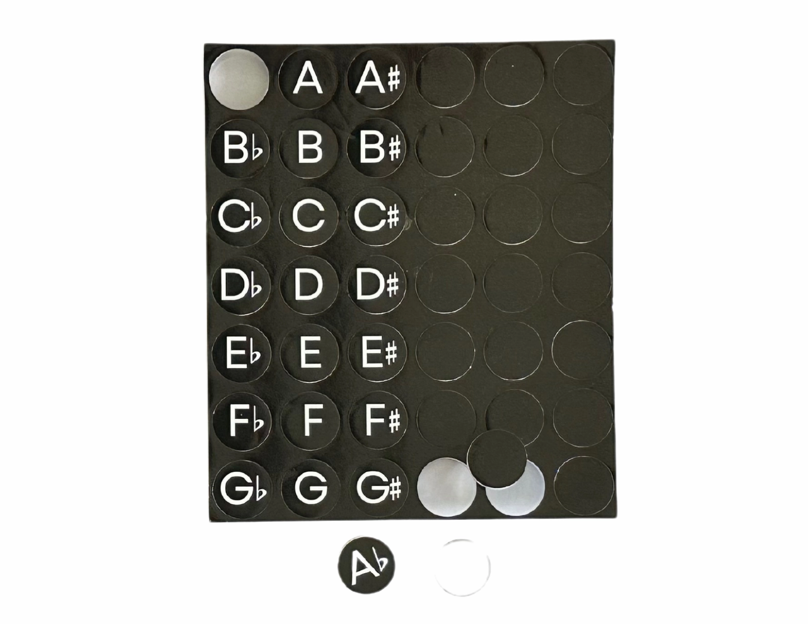 Foldable Music Staff Magnetic White Board Bundle - BLACK magnets