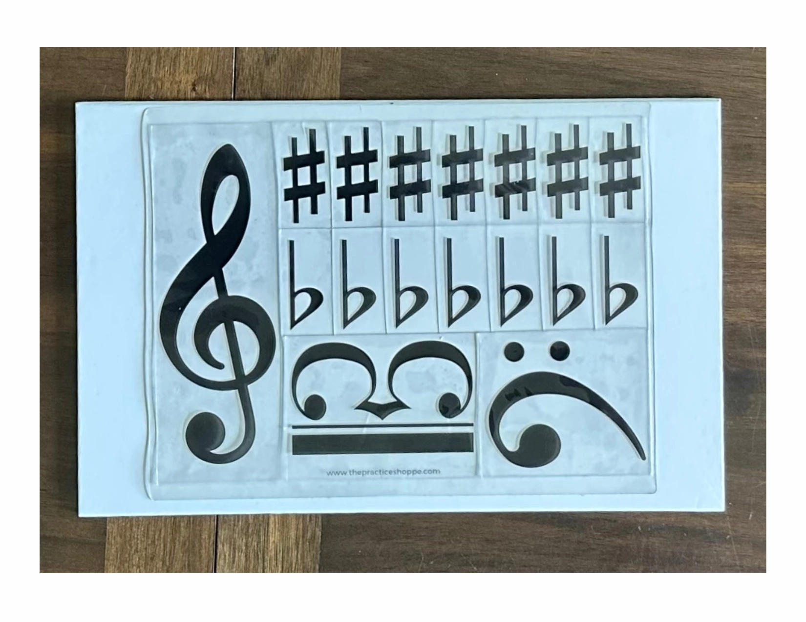Foldable Music Staff Magnetic White Board Bundle - BLACK magnets