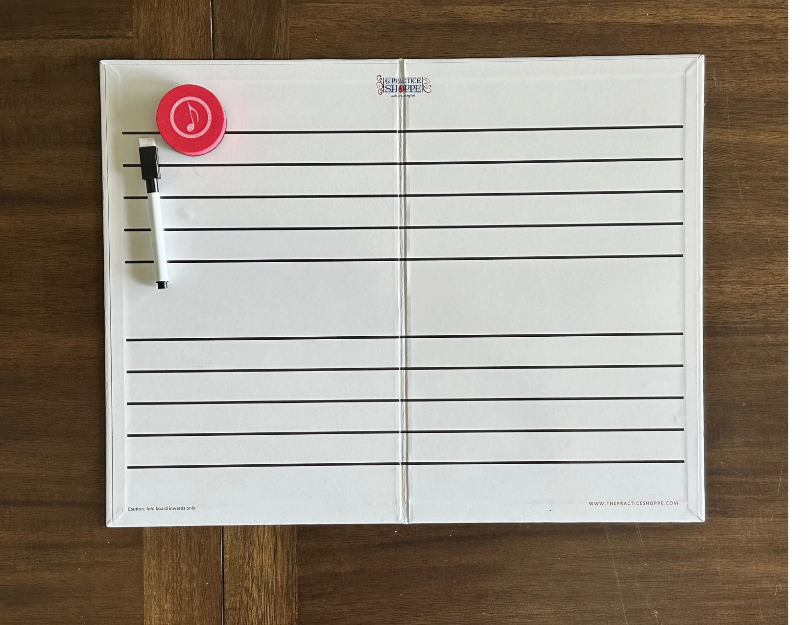 Foldable Music Staff Magnetic White Board Bundle - BLACK magnets