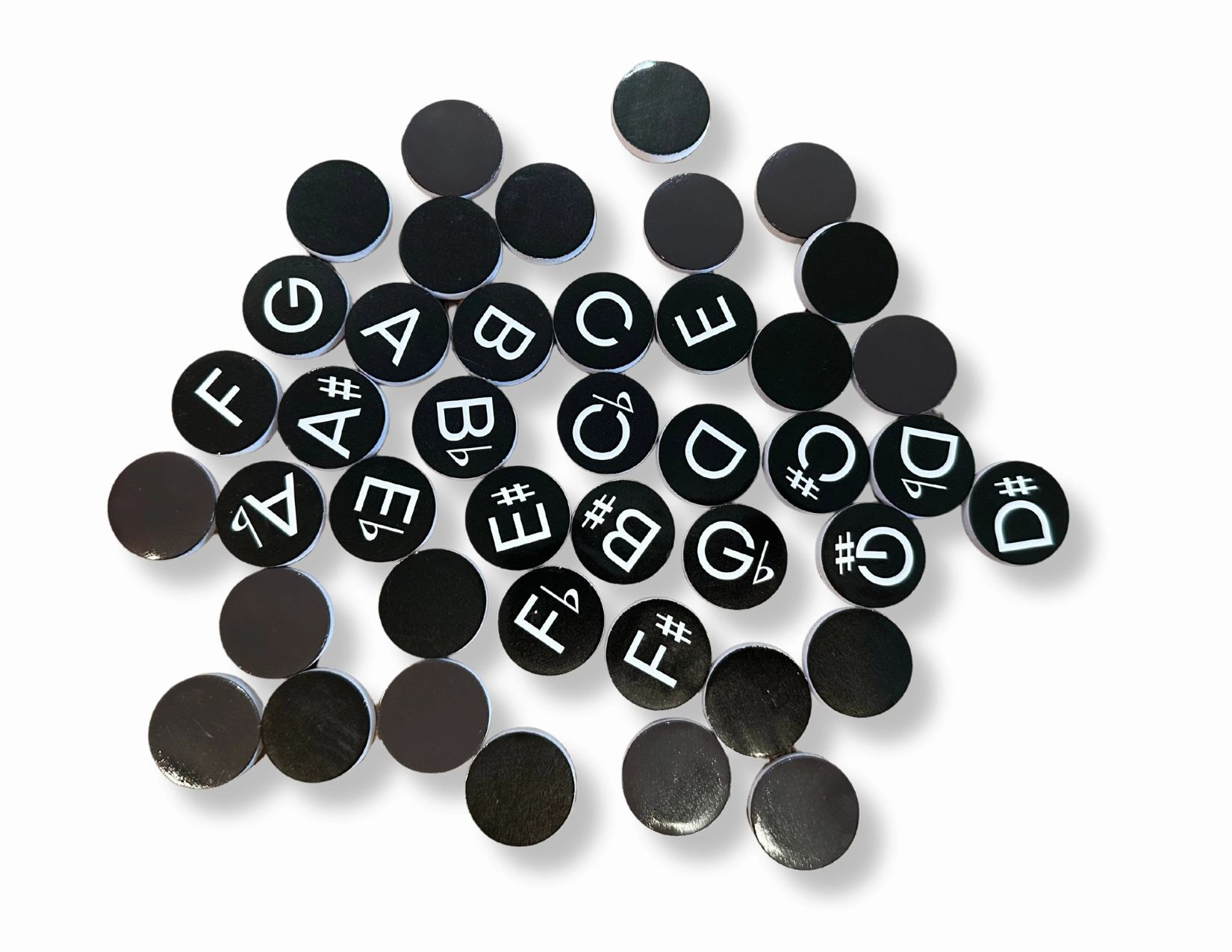 Foldable Music Staff Magnetic White Board Bundle - BLACK magnets
