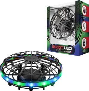 Force1 Scoot LED Hand Operated Drone for Kids or Adults - Hands Free Motion Sensor Mini Drones, Easy Indoor Flying Orb Ball Small UFO Toy for Boys and Girls (Green/Blue)