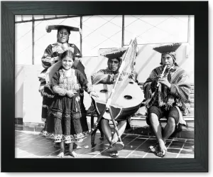 Framed Print 9x12: Four Quechua Indians, Empire State Building, New York, 1962