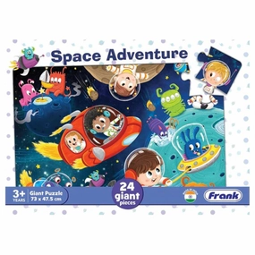 Frank Space Adventure Giant Floor Jigsaw Puzzle (24 Cardboard Pieces) for Preschool Kids