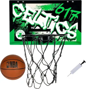 Franklin Sports NBA Team Over the Door Basketball Hoops - Kids Indoor Mini Basketball Hoop   Ball Set - NBA Fan Mini Hoops