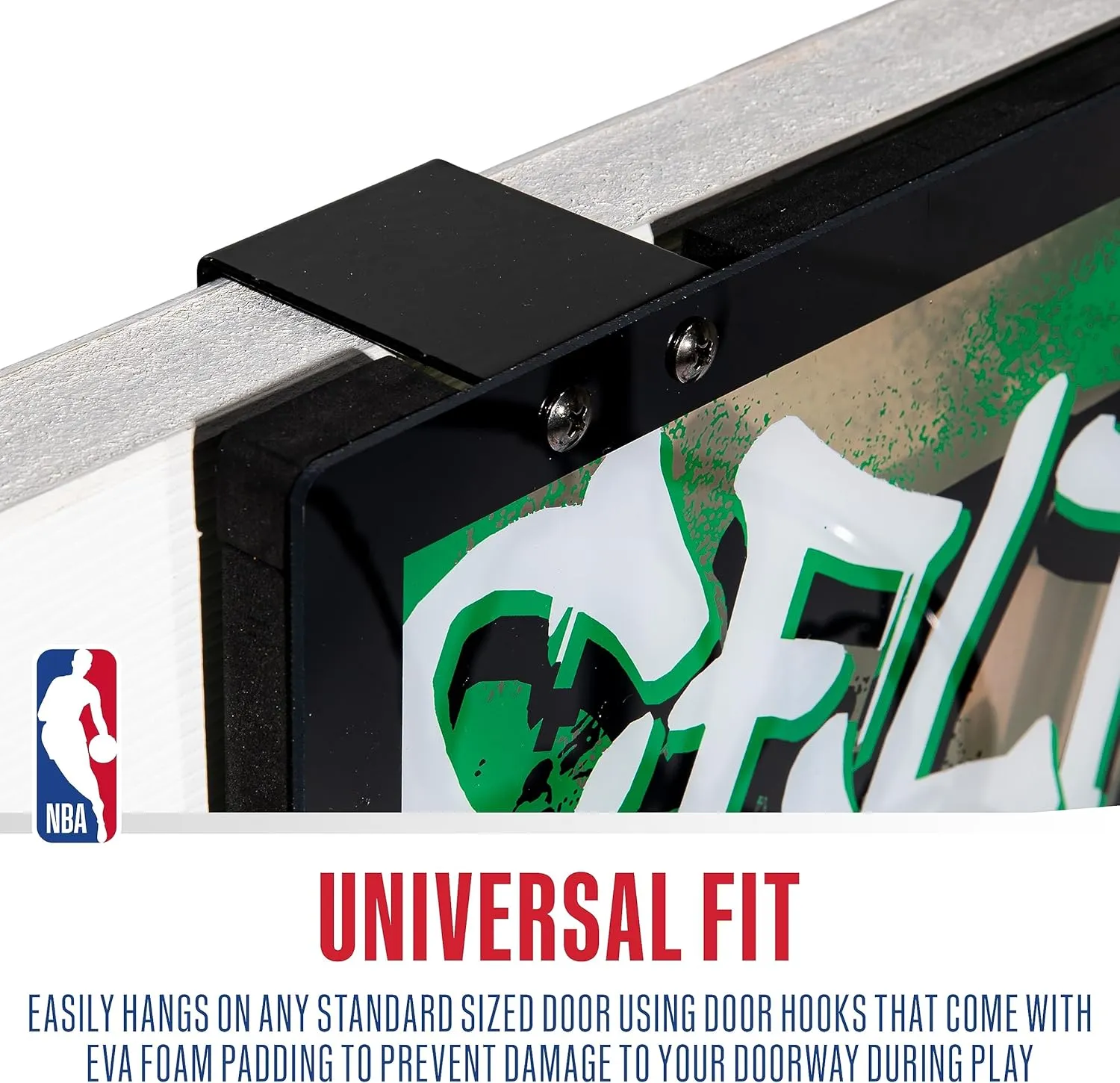 Franklin Sports NBA Team Over the Door Basketball Hoops - Kids Indoor Mini Basketball Hoop   Ball Set - NBA Fan Mini Hoops