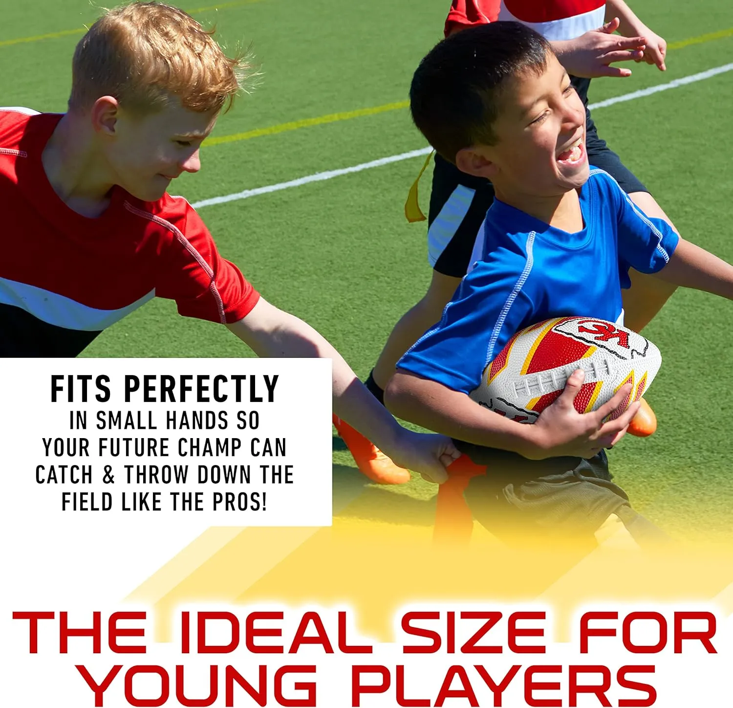 Franklin Sports NFL Team Footballs - Rubber Youth Mini Footballs for All NFL Teams - Kids Junior 8.5" Football - Official NFL Licensed Footballs