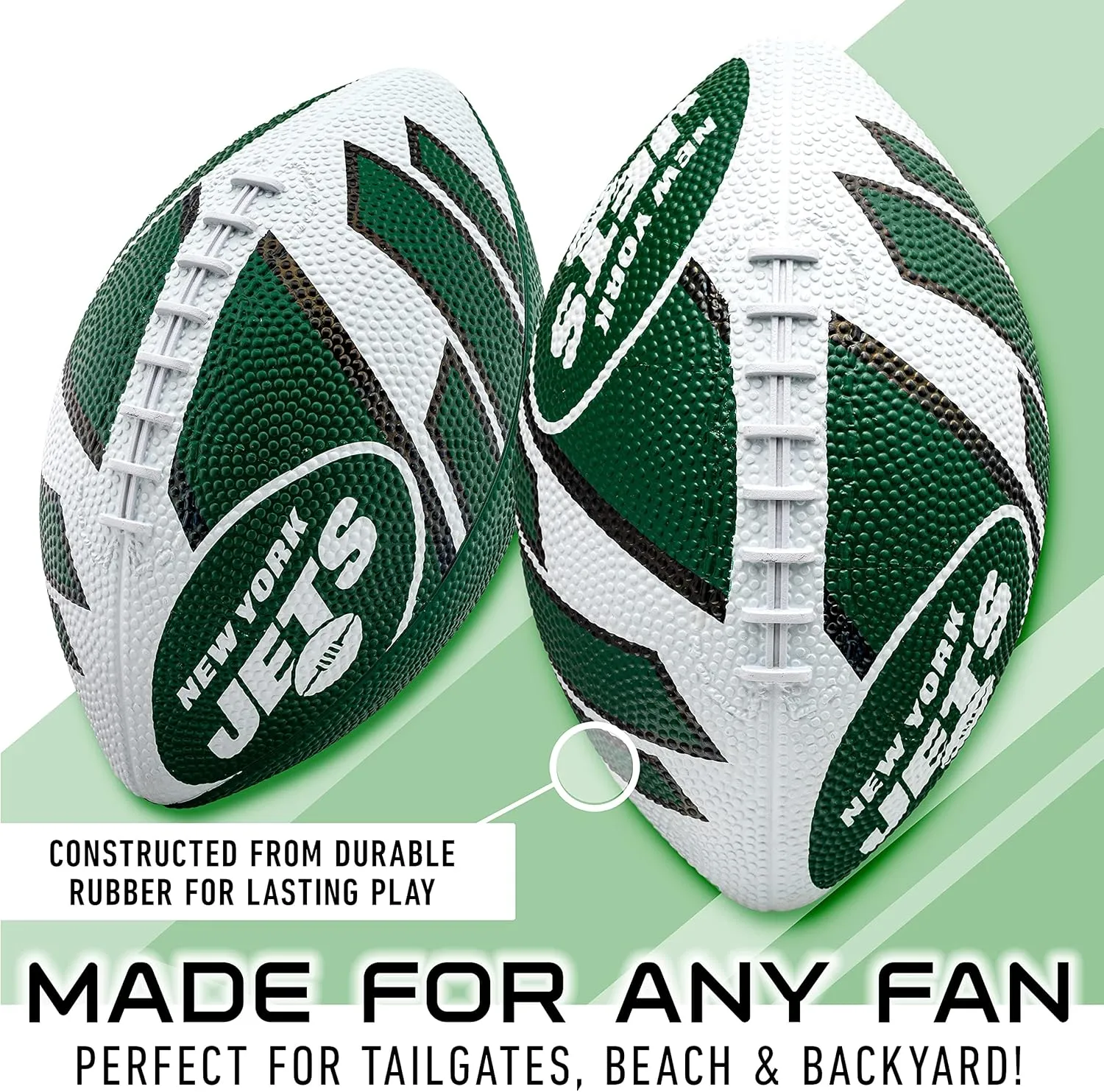 Franklin Sports NFL Team Footballs - Rubber Youth Mini Footballs for All NFL Teams - Kids Junior 8.5" Football - Official NFL Licensed Footballs