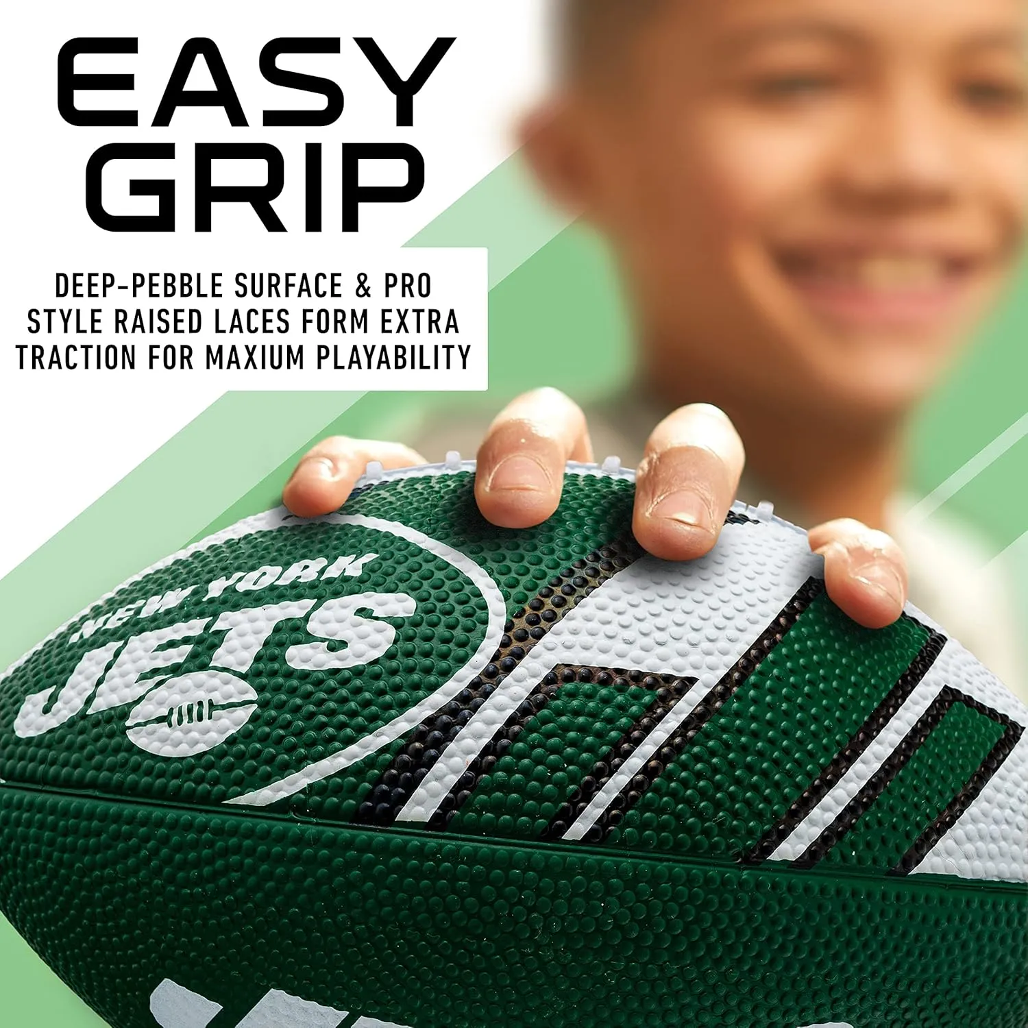 Franklin Sports NFL Team Footballs - Rubber Youth Mini Footballs for All NFL Teams - Kids Junior 8.5" Football - Official NFL Licensed Footballs