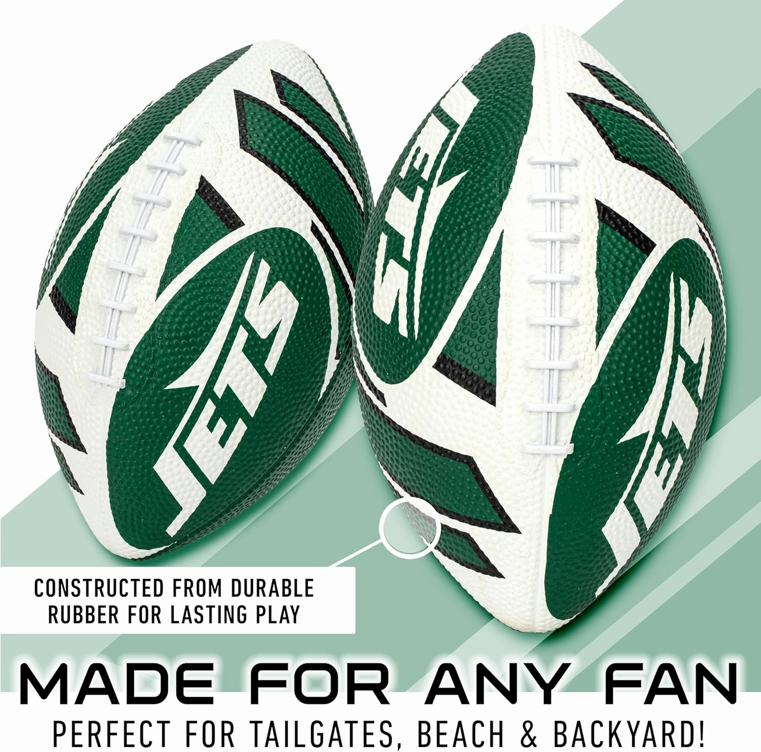 Franklin Sports NFL Team Footballs - Rubber Youth Mini Footballs for All NFL Teams - Kids Junior 8.5" Football - Official NFL Licensed Footballs