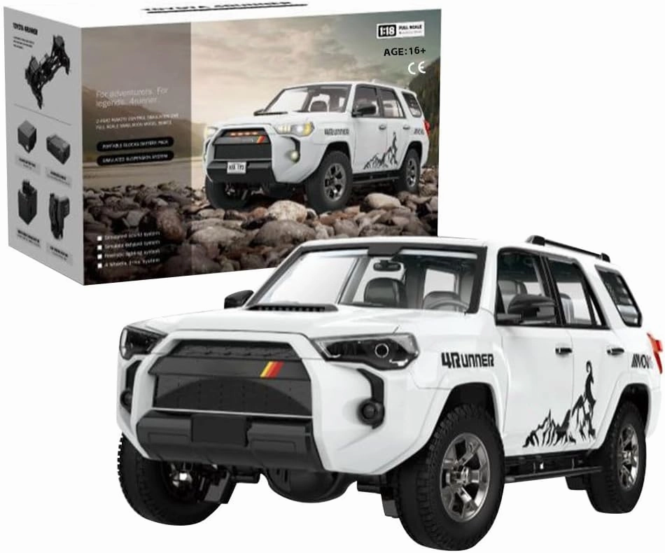 FunXylophy RC Off-Road Car, HG-52 1:18 Scale 2.4GHz Electric Brushed 4WD RC Off-Road Truck Model, Creative Car Gifts for Adults (Standard RTR Version/White)