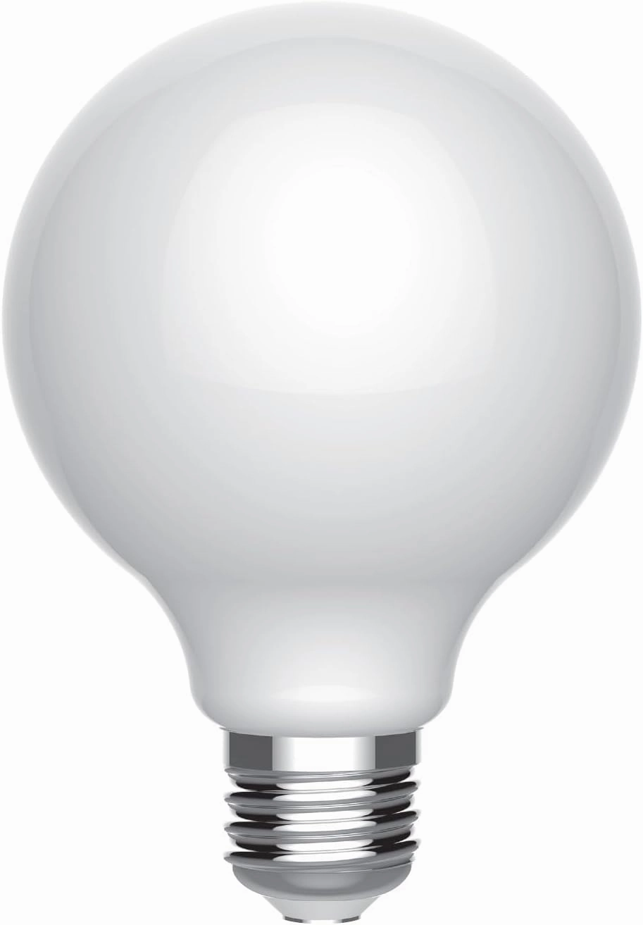 GE Ultra Bright LED Light Bulbs, 100 Watt Equivalent, Soft White, Frosted G25 Globe Bulbs (8 Pack)