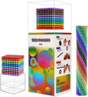 Generic Magnetic-Balls 1000pcs! Magnets Building Desk Toy for Stress Relief, Moldable into Countless Shapes, Multicolor, Unisex-Adults