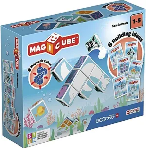Geomag Magicube Sea Animals - 8 Cubes - Magnetic Building Set