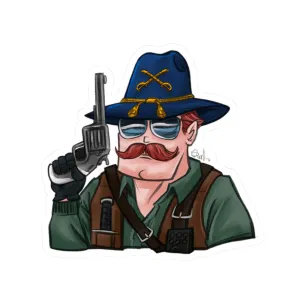 GI-Joe Wild Bill Kiss-Cut Sticker