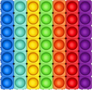 Giant Pop Blocks Bubble Premium Silicone Pop Fidget Blocks for Endless Joy and Education - Vibrant Pop Blocks for Imaginative Play and Puzzle Games-Toy Gift for Kids (49PCS)