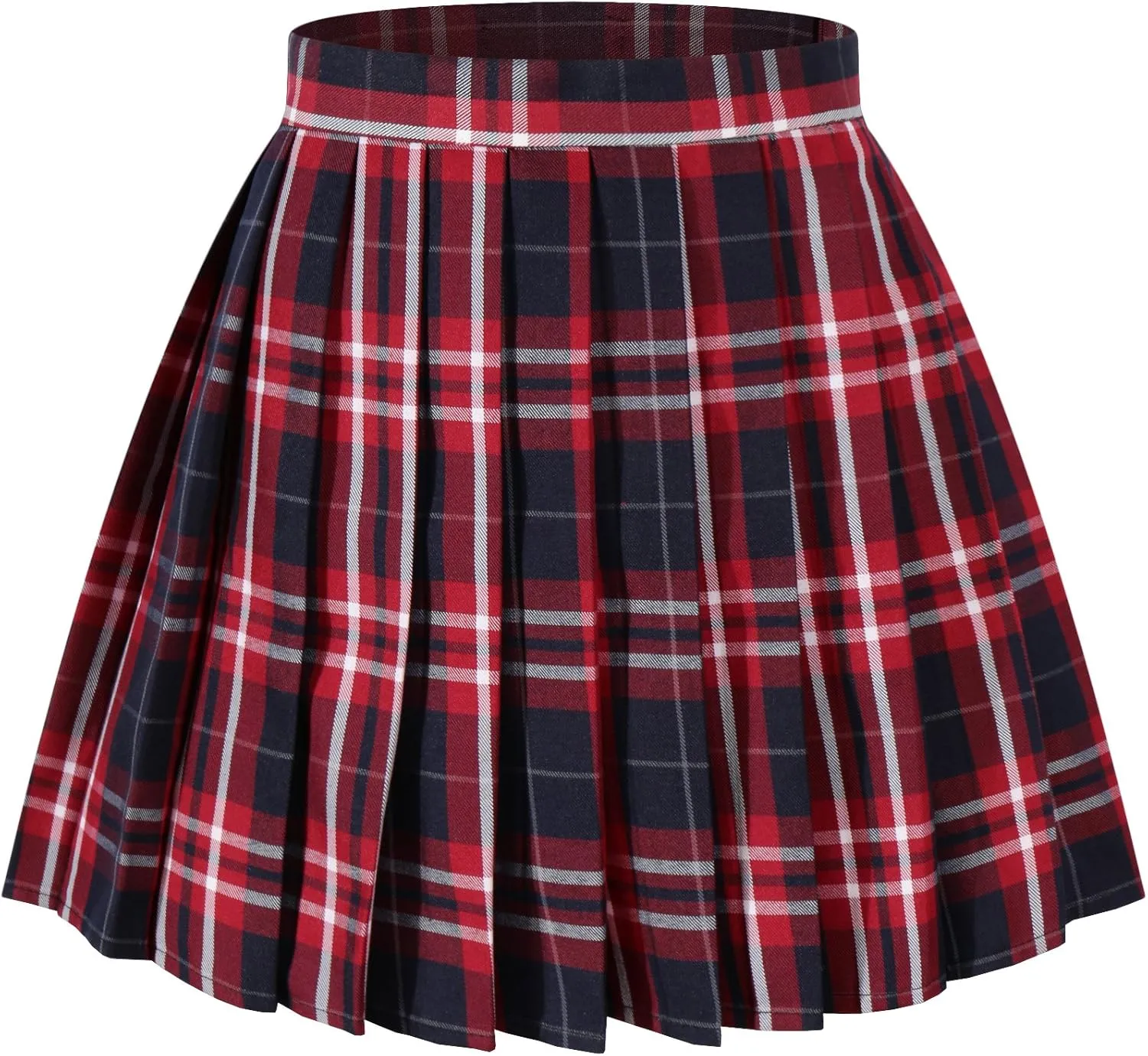Girls Plaid Pleated School Uniform Skirts Women Short Mini Cosplay Costumes