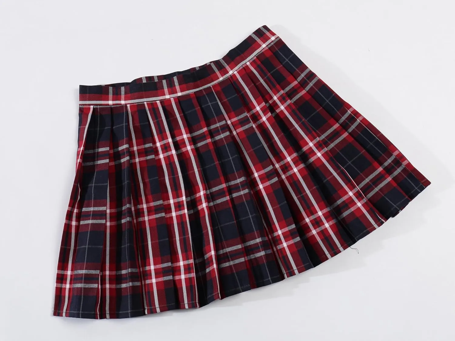 Girls Plaid Pleated School Uniform Skirts Women Short Mini Cosplay Costumes