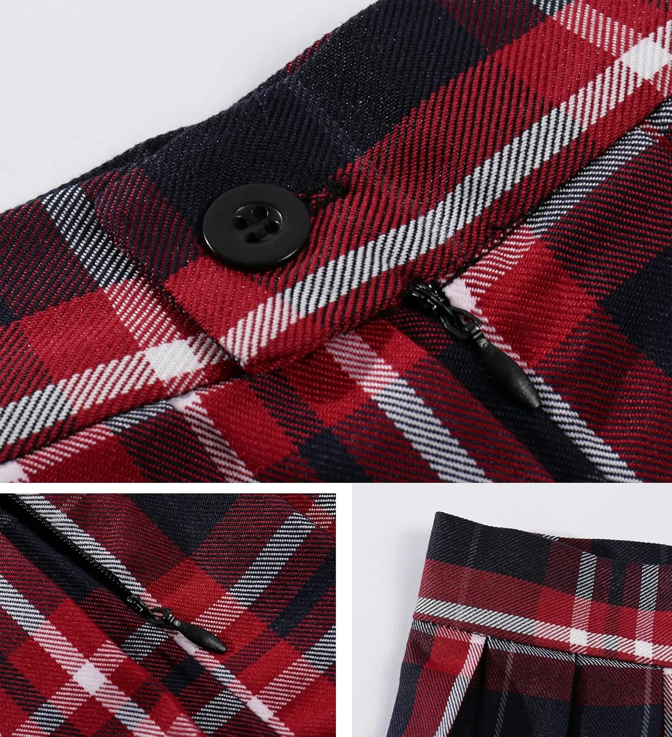 Girls Plaid Pleated School Uniform Skirts Women Short Mini Cosplay Costumes