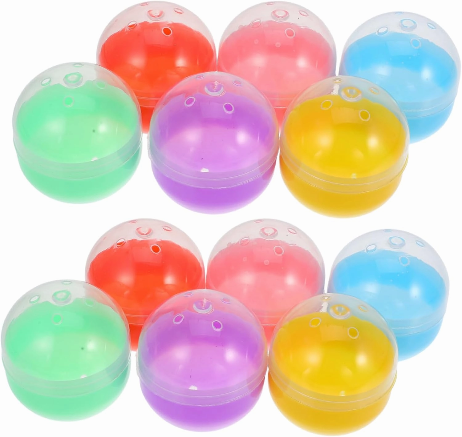 GLEAVI 50pcs Openable Plastic Capsules for Toys Gumball Machine Capsules Surprise Prize Containers for Boys and Girls Party Favors Home Decor