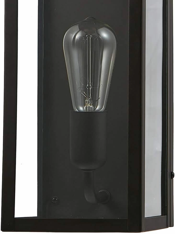 GLOBE Electric 44199 Donald 1-Light Outdoor Indoor Wall Sconce, Bronze, Clear Glass Shade, Bulb Included