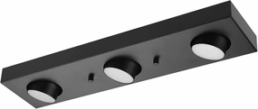 GLOBE Electric 59941 3-Light Integrated LED Track Lighting, Matte Black Modern Industrial Ceiling Light, Adjustable Pivoting Heads, 21 Watts, 1200 Lumens, 3000K, Dimmable