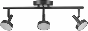 GLOBE Electric 64000007 19" 3-Light 22.5W LED Integrated Track Lighting Kit, Matte Black, Dimmable, Pivoting Track Heads, Frosted Diffuser, 1200 Lumens, 2700 Kelvin, 90 CRI, Home Improvement