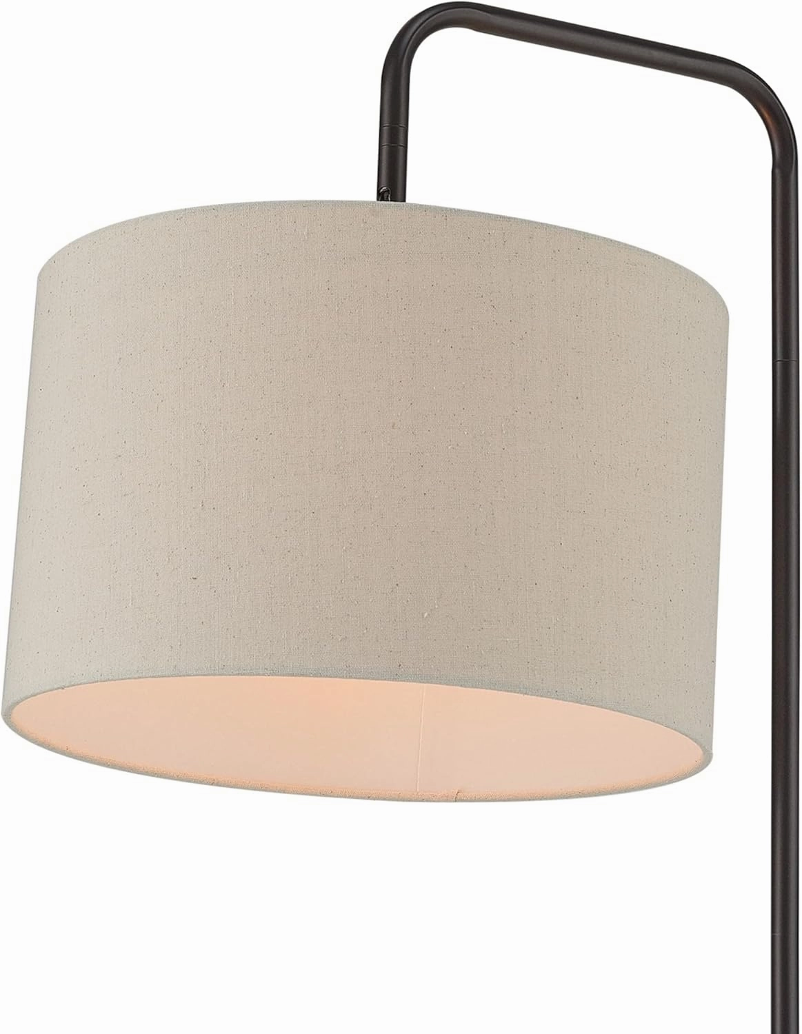 Globe Electric 67395 Barden 58" Floor Lamp, Dark Bronze, Beige Fabric Shade, On/Off Socket Rotary Switch