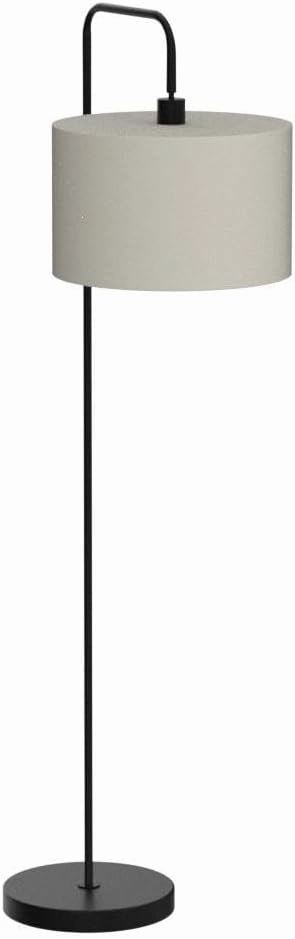 Globe Electric 67395 Barden 58" Floor Lamp, Dark Bronze, Beige Fabric Shade, On/Off Socket Rotary Switch