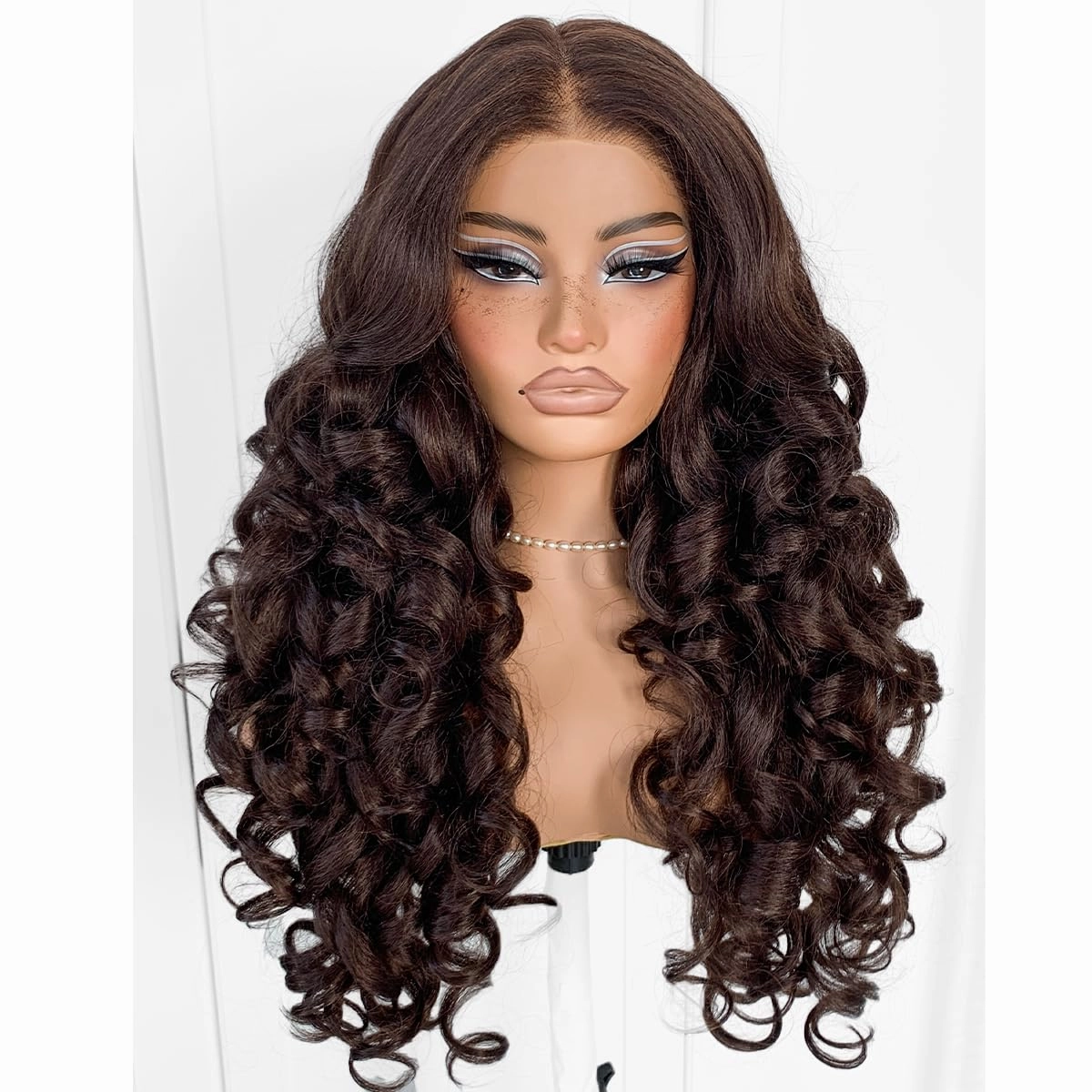 Glueless Lace Wig Pre-Plucked Brown 13x6 Yaki Crazy Body Wave Wig Pre-Cut Synthetic Balayage Wear And Go Wig With Natural Hairline