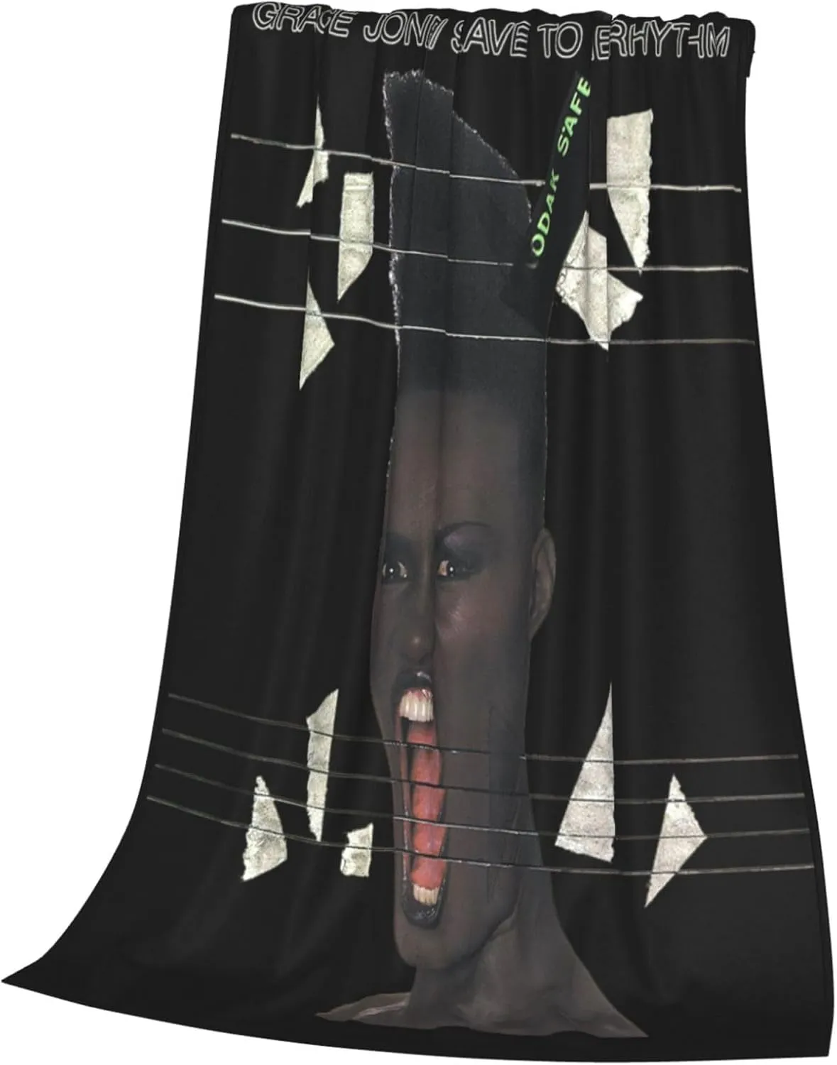 Grace Music Jones Fleece Throw Blanket Flannel Air Conditioning Quilt for Couch Camping Travel 60"x50"