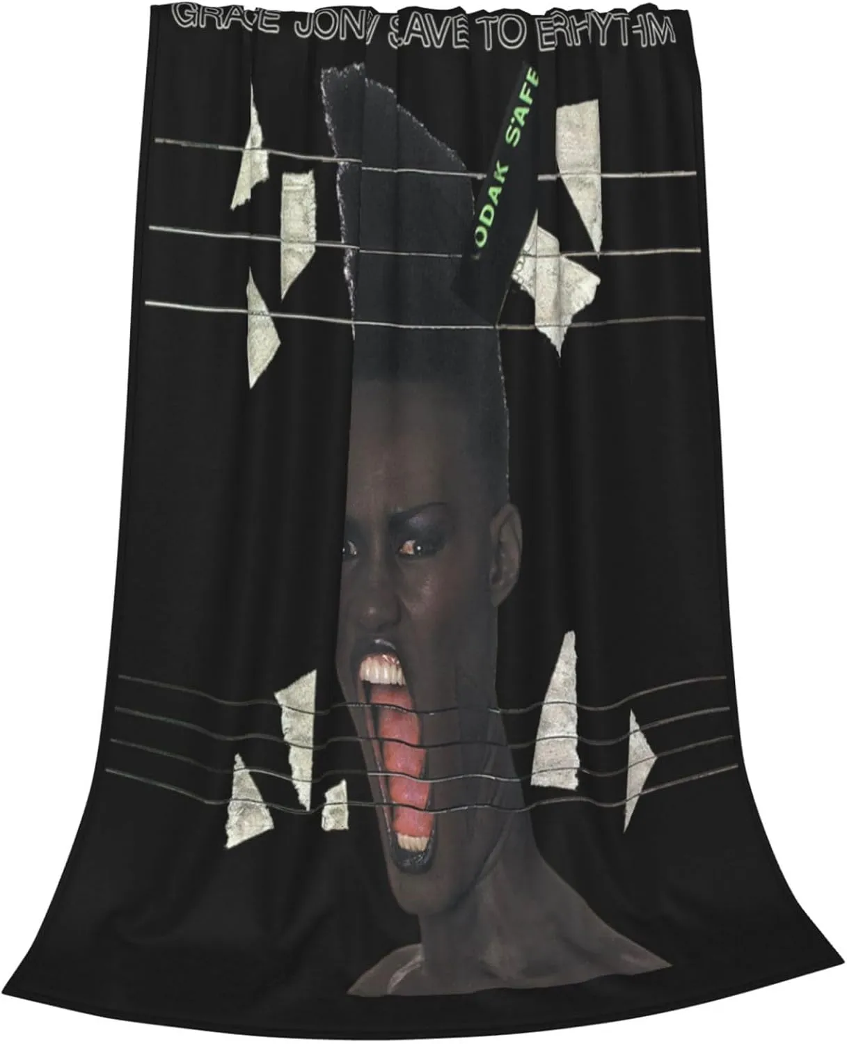 Grace Music Jones Fleece Throw Blanket Flannel Air Conditioning Quilt for Couch Camping Travel 60"x50"