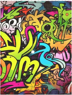 Graffiti Drawing Building Block Puzzle Personalized Building Bricks for Adults Square Shaped DIY Brick Block Puzzles Valentine's Day Gifts for Home Decor Brick Puzzle