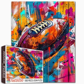 Graffiti Street Vibrant American Football Jigsaw Puzzles