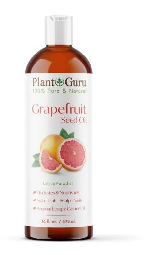 Grapefruit Seed Oil 16 fl. oz. Cold Pressed 100% Pure & Natural Carrier – Skin, Face, Body & Hair Growth Moisturizer. Great for DIY Creams, Lotions, and Lip Balms